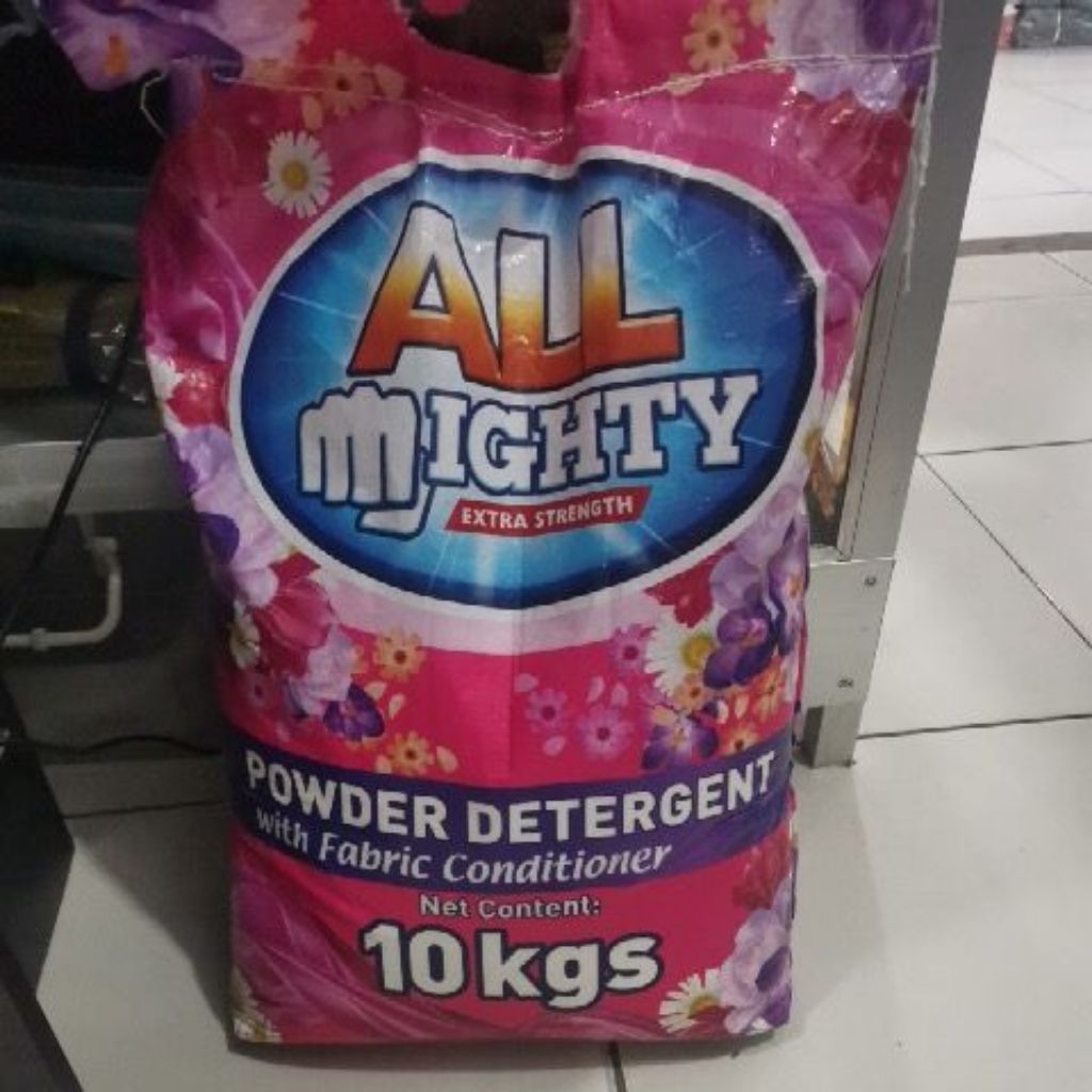 10kg ALL MIGHTY Detergent Powder with Extra Strength Cleaning Power ...