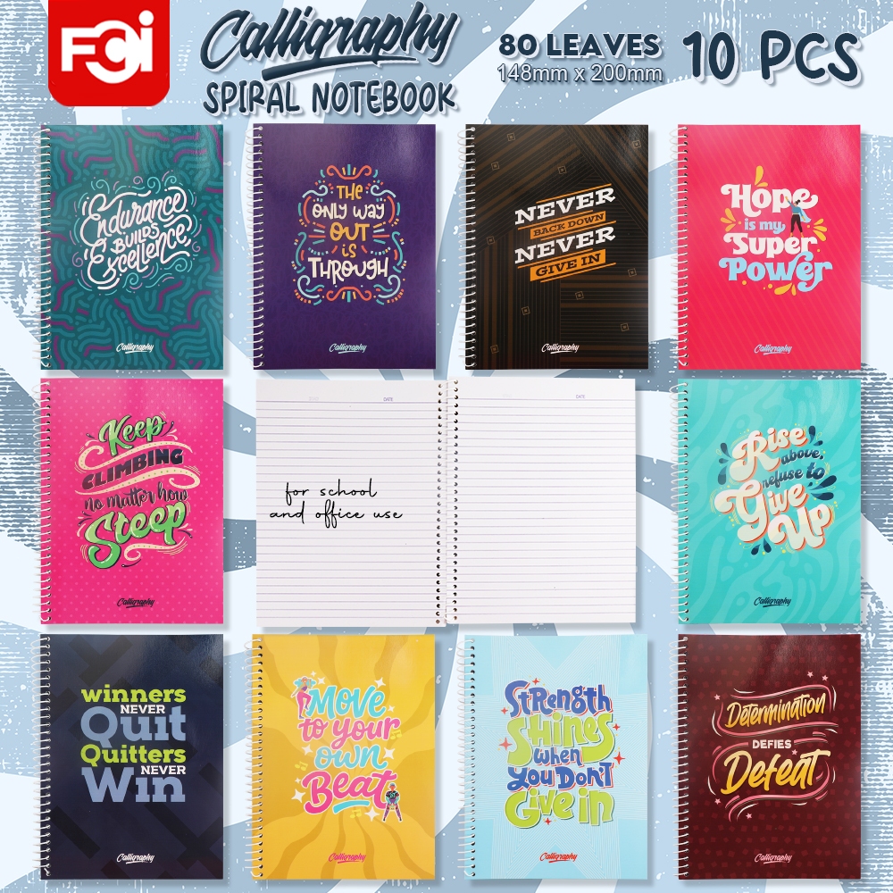 FCI Calligraphy New Design Spiral Notebook With 80's 10 pcs Spiral For ...