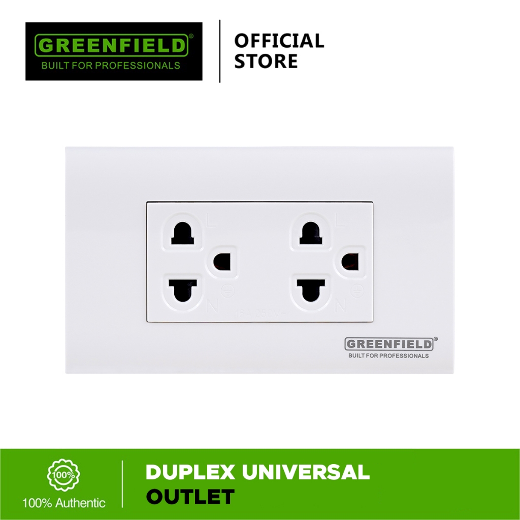 Greenfield Duplex Universal Outlet – Heavy Duty Dual Socket Power ...