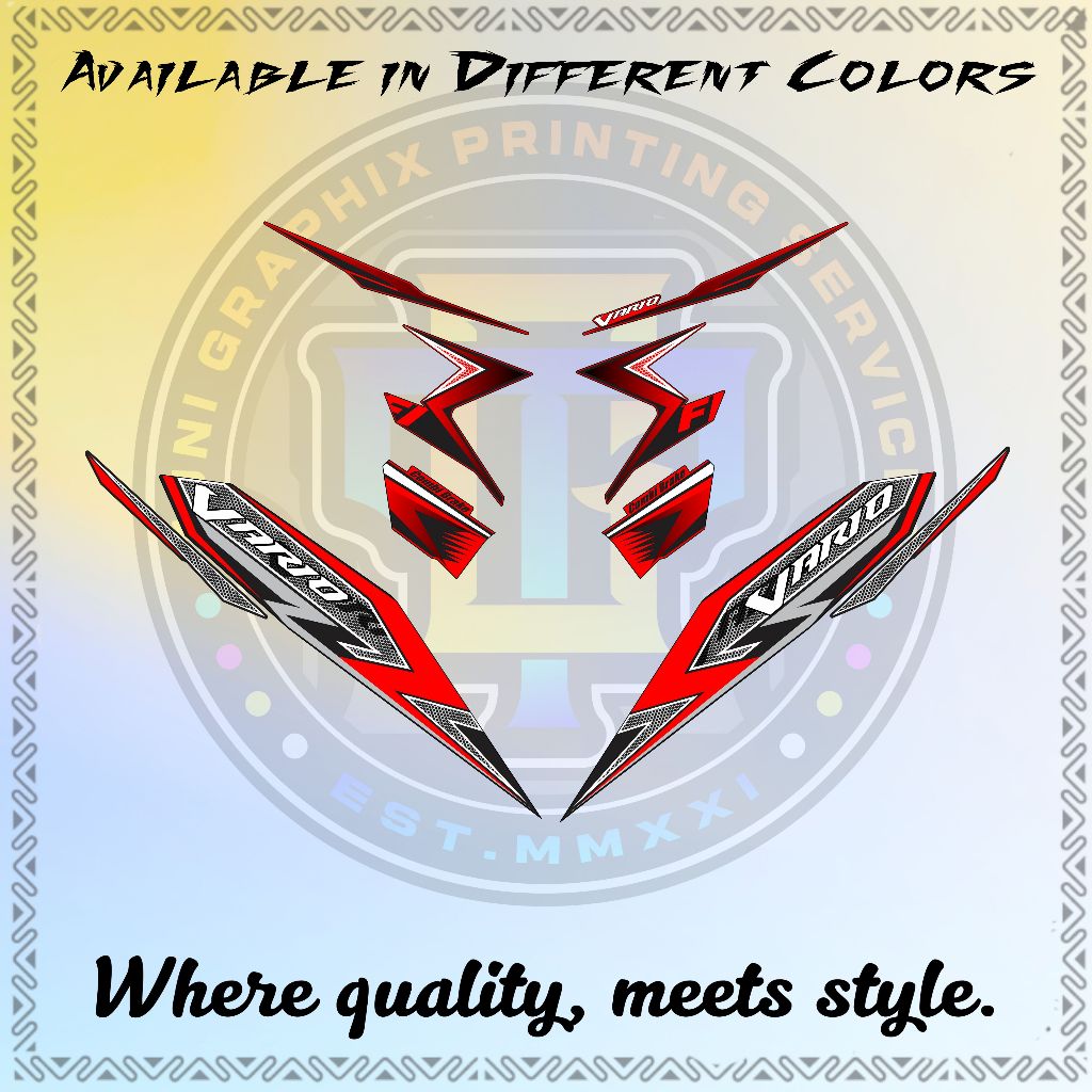 HONDA CLICK V3 VARIO XAVERY CARBON DECALS - PREMIUM LAMINATED STICKER ...