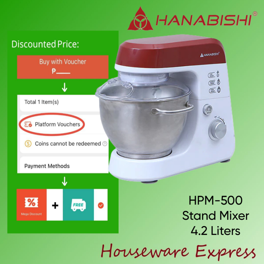 Hanabishi HPM-500 Stand Mixer HPM500 (Houseware Express) | Shopee ...