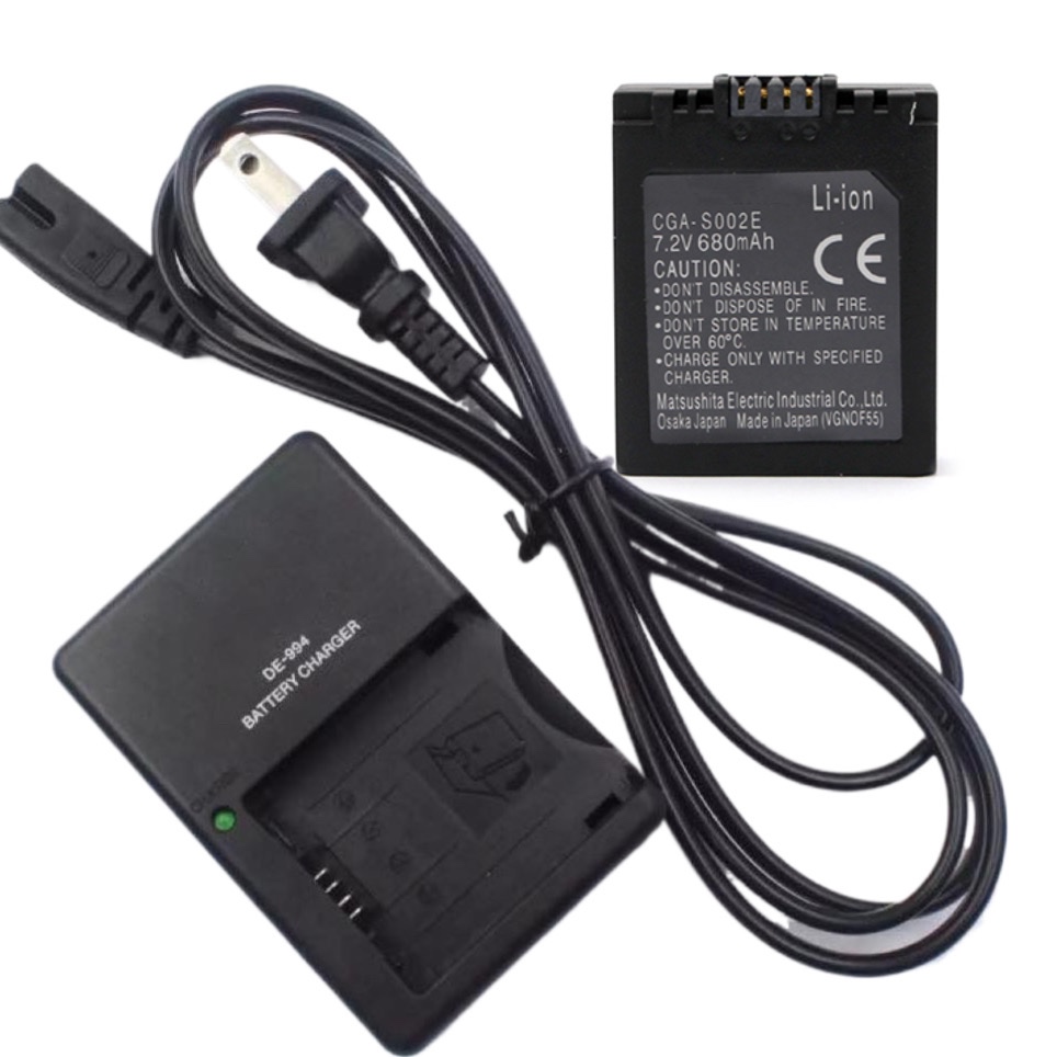 Tiardey Chargeur USB CGA-S002 Pour Panasonic Lumix DMC-FZ – Compatible FZ15, FZ18, FZ28, FZ30, FZ50…