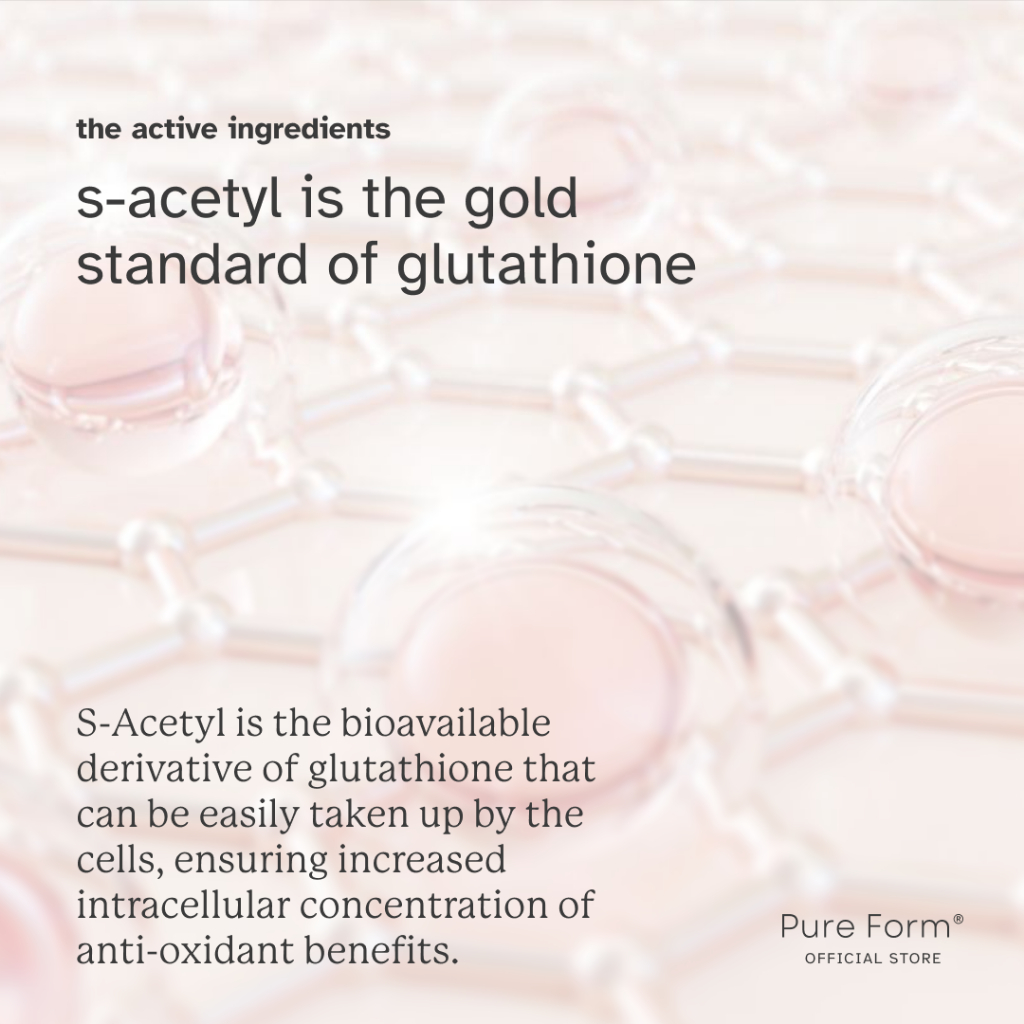 Pure Form S-Acetyl Glutathione | 90 Capsules | 700mg of Gluta + Hyaluronic  Acid + Collagen | Shopee Philippines