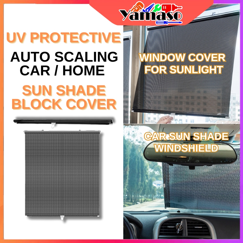 Retractable windshield sun protector window cover for sunlight tint for ...