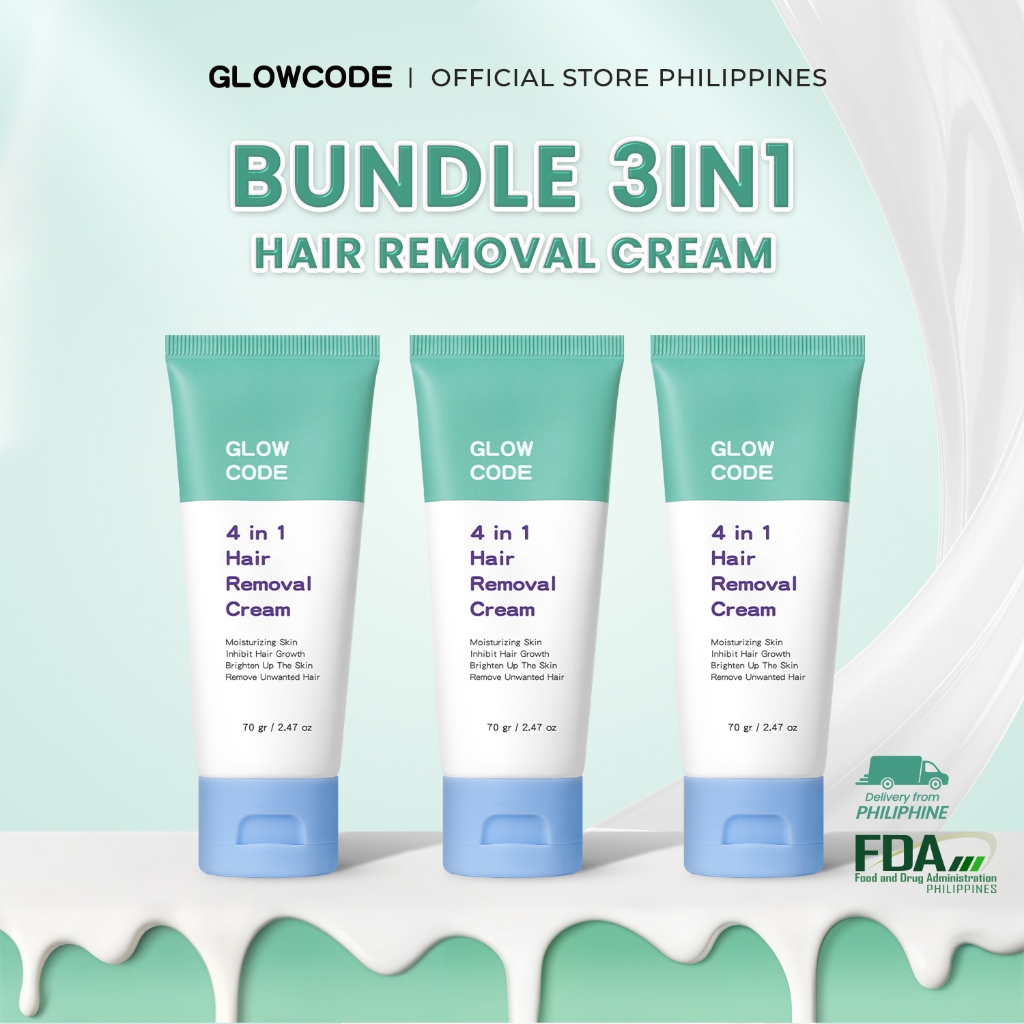 [READY STOCK]Glowcode Bundle 4in1 Hair Removal Cream 3pcs - Remove ...