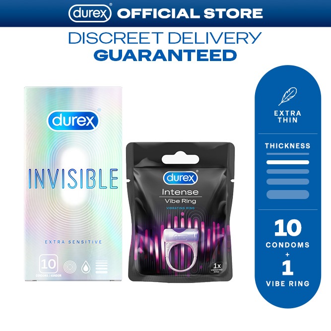 DUREX Vibe Ring + Invisible Condoms (10s) Bundle | Shopee Philippines