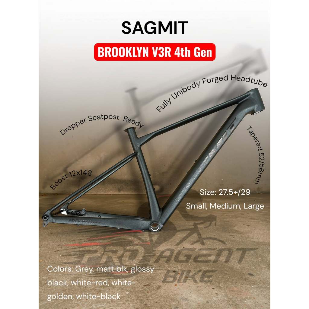 NEW SAGMIT BROOKLYN V3R 4TH GEN 27.5+/29R FULL UNIBODY FORGED HEADTUBE ...