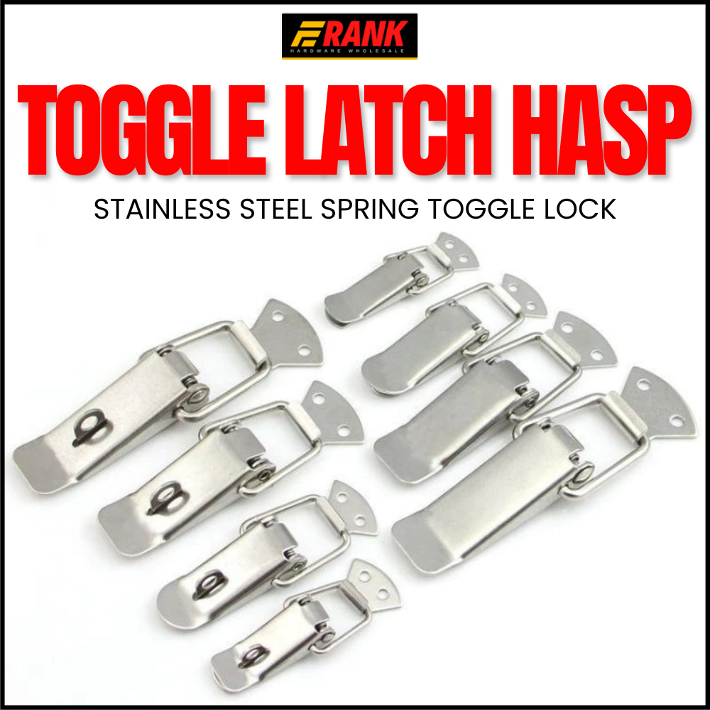 Stainless Steel Spring Loaded Toggle Latch Hasp Lock and No Lock Frank ...