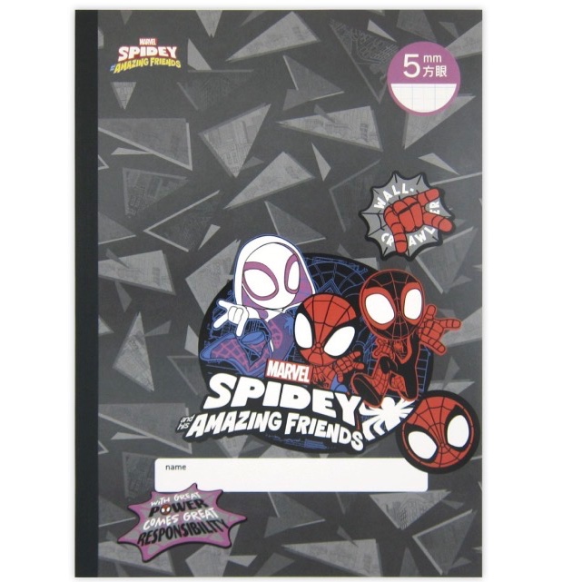 Daiso Japan Marvel Spidey and His Amazing Friends Semi-B5 Notebook ...