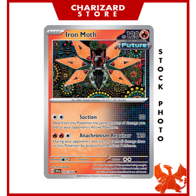 iron moth future pokemon card value - 009/064 (SFA) Uncommon Listed With Mascot. Get Slither Wing and Iron