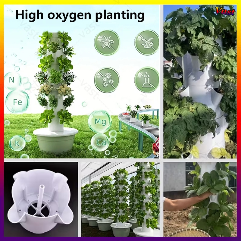 5 Tier Vertical Hydroponic Tower Vegetable Growing Machine, Soilless ...