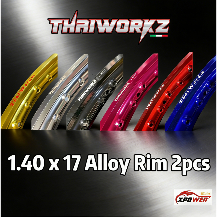 Thaiworkz Rim 1.20x17 F / 1.40x17 R For Raider XRM Wave Sniper 2pcs ...