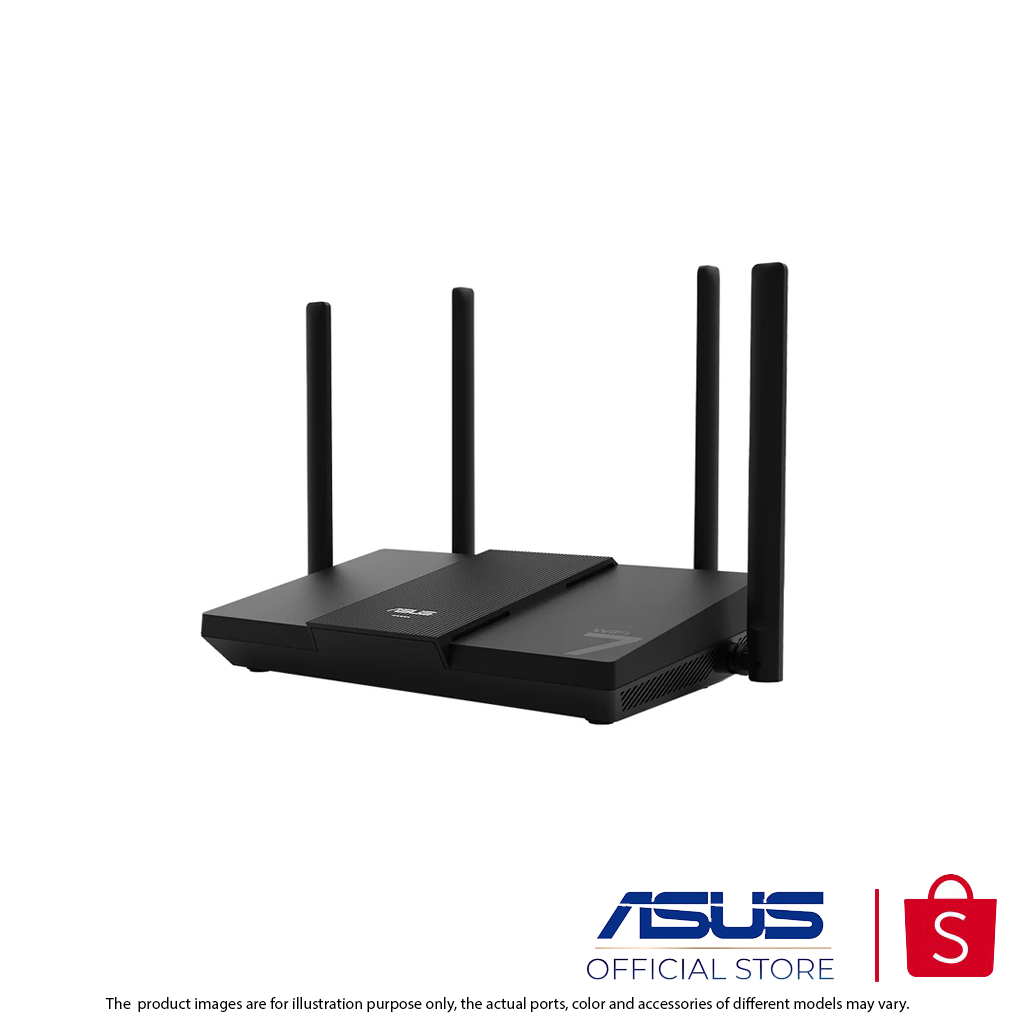 ASUS-RT-AX1800HP ROUTER AX1800 DUAL-BAND 2.4GHZ/5GHZ WIFI 6 4-ANTENNA 4 ...
