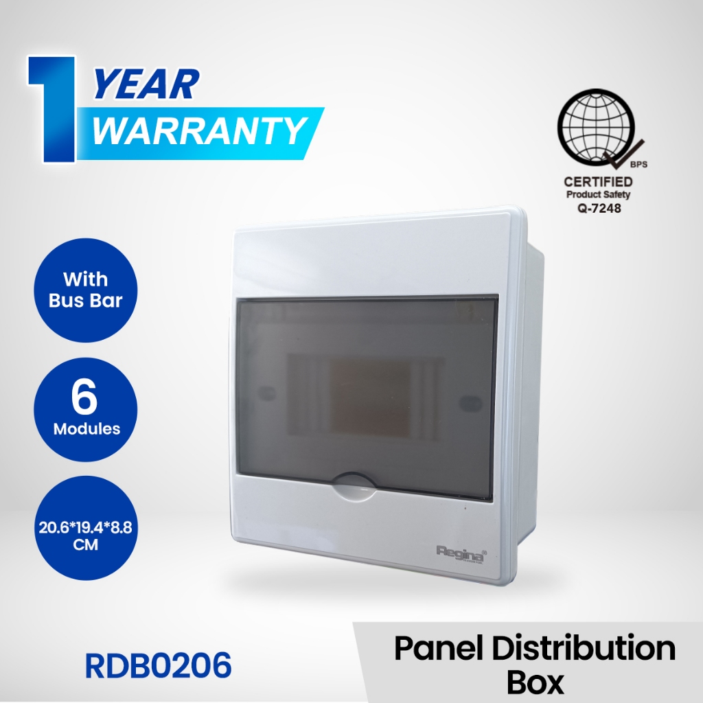 Panel Distribution Box RDB0206, with Bus bar, 6-Modules, Long lasting ...