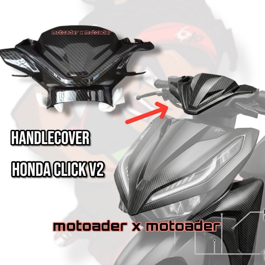 (rinj carbon)Honda Click 125i 150i v2 Head cowling Head shell Honda ...