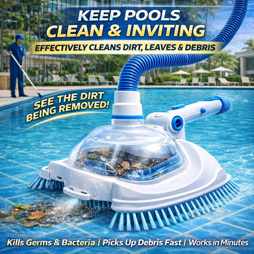 Transparent Pool Vacuum Cleaner Head with Brush See Through Suction for ...