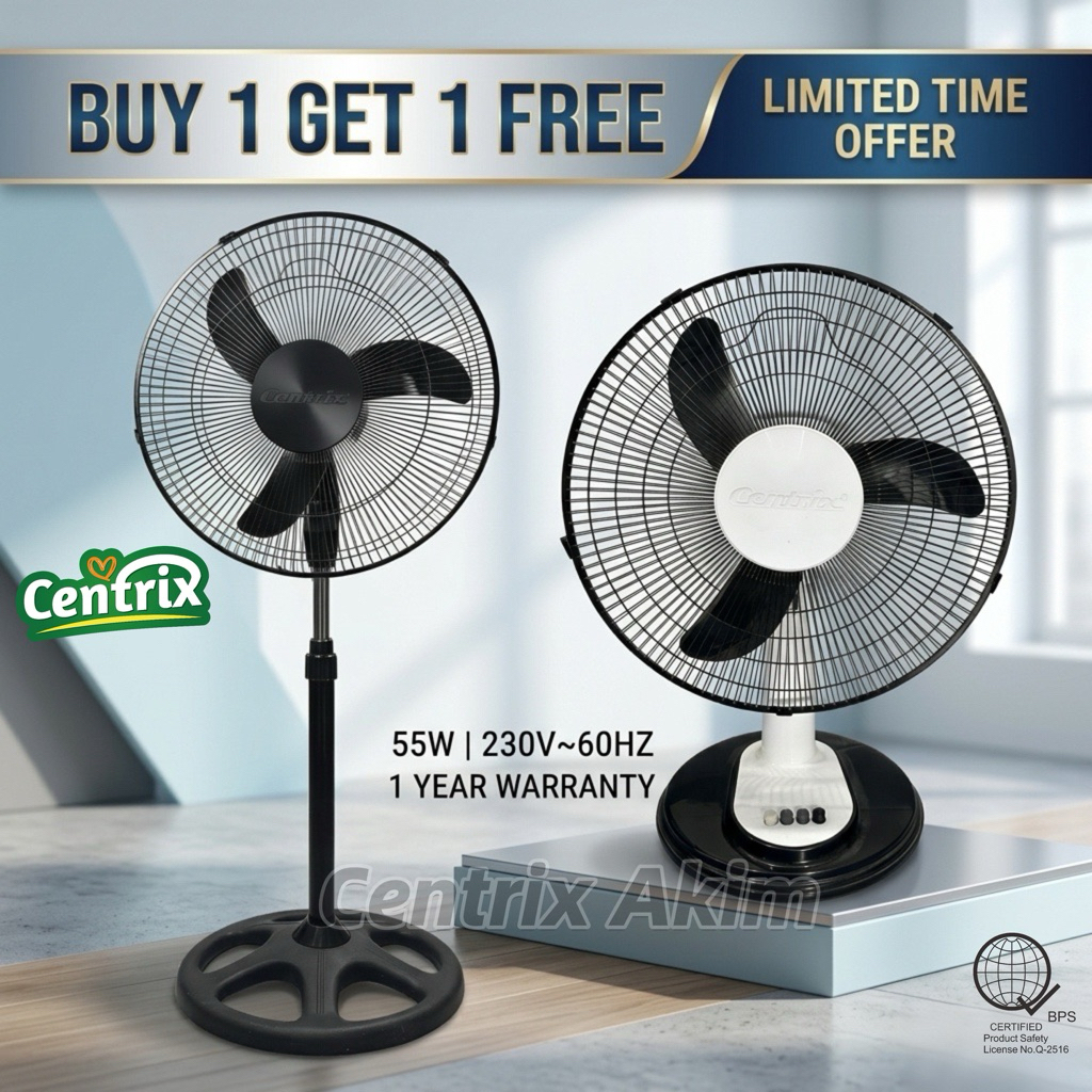 Centrix BUY 1 TAKE 1 STAND FAN DESK FAN PER PC 16 Inches Industrial ...