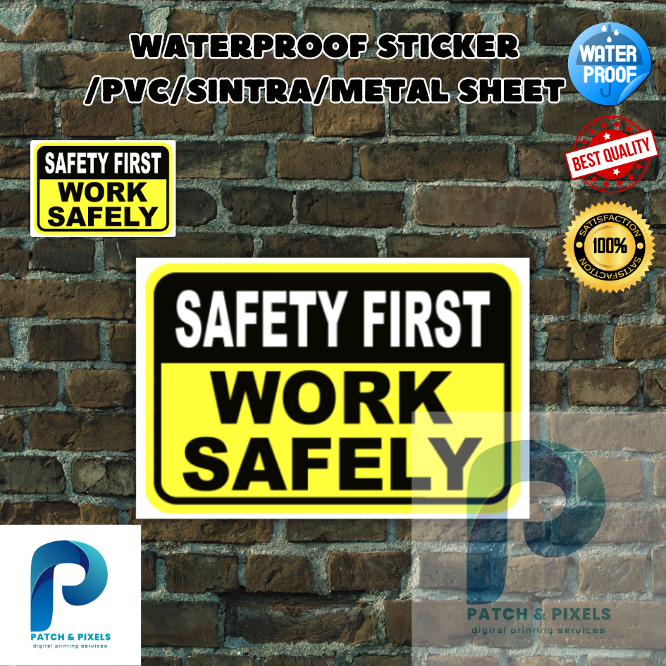 Patch and Pixels Safety First /PPE Required Sign PVC/Sticker/Metal ...