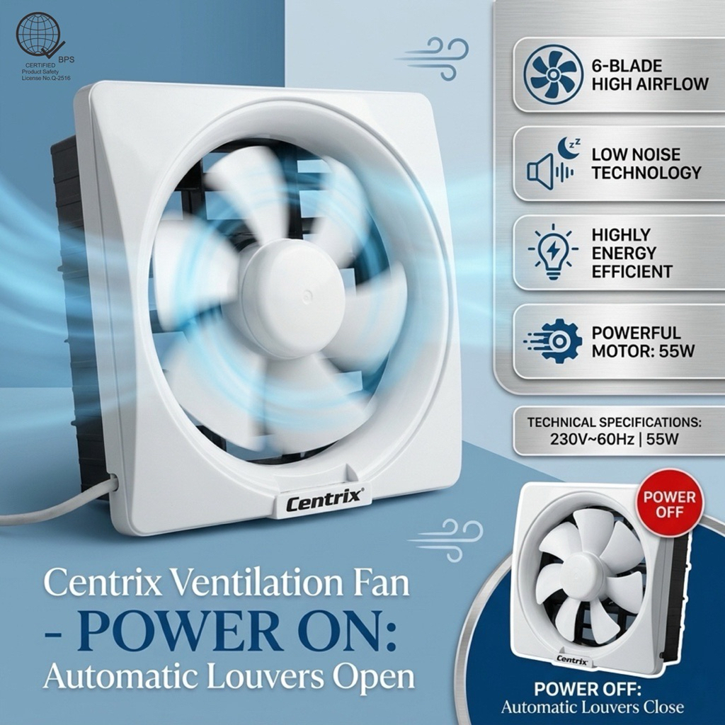 Centrix EXHAUST FAN Ceiling Fan 1Year Warranty 8