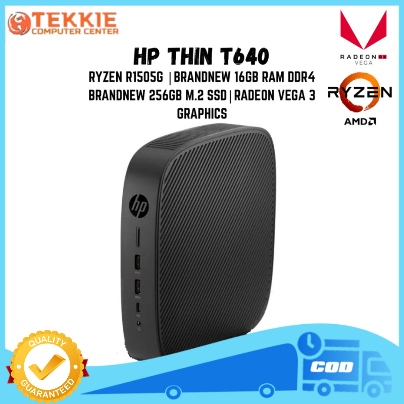 HP THIN T640 RYZEN R1505G | 8GB RAM DDR4 | 512GB NVME | 16GB RAM DDR4 ...