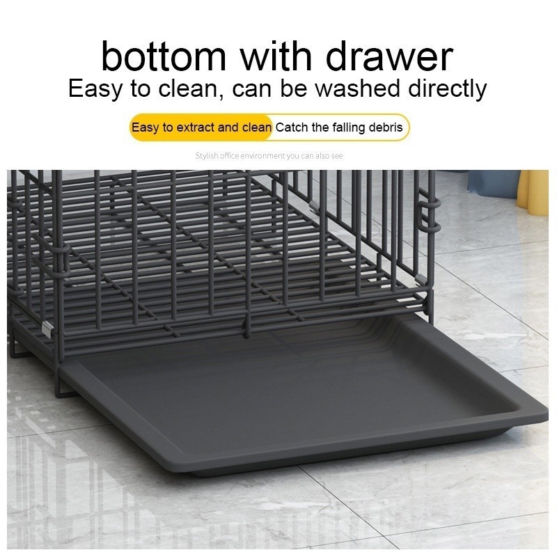Premium Dog Cage With Poop Tray Cat Cage Heavy Duty Pet Cage ...