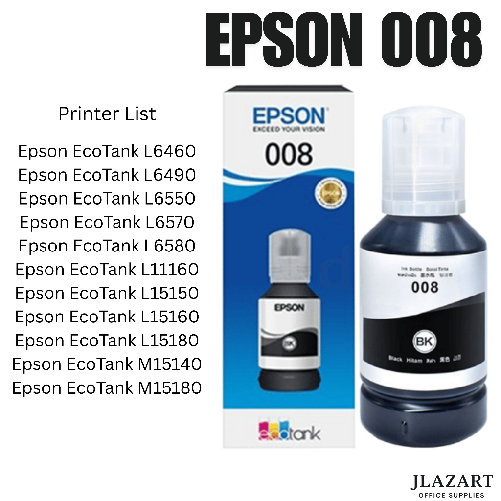 【BIG SALE】EPSON ink 008 Black, Cyan, Magenta, Yellow L6460/L6490/L6550 ...