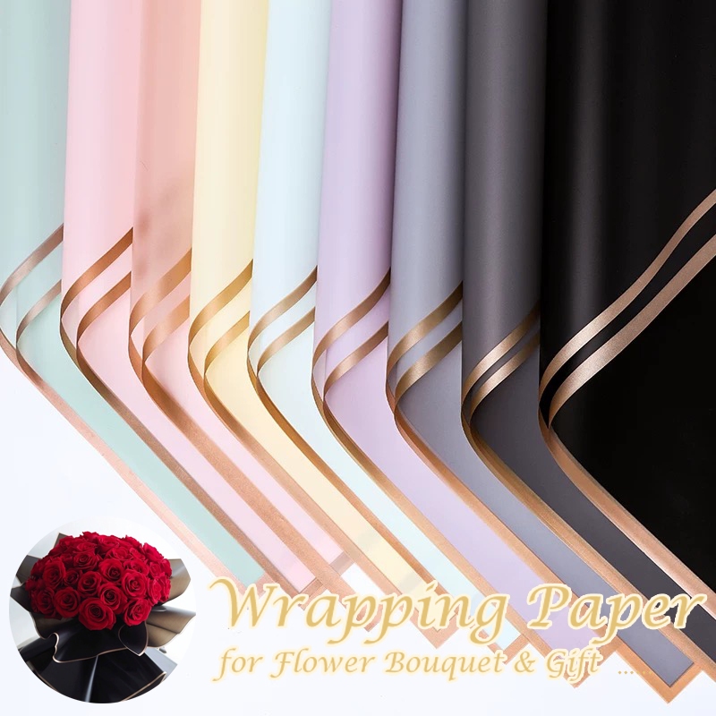 Wrapping Paper Bouquet Flower and Gift Wrappers Cellophane Materials ...
