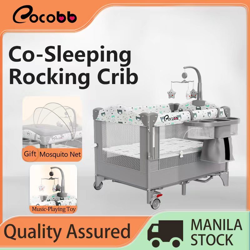 COC0BB Deluxe Baby Co-Sleeper Rocker - Portable Adjustable Crib with ...