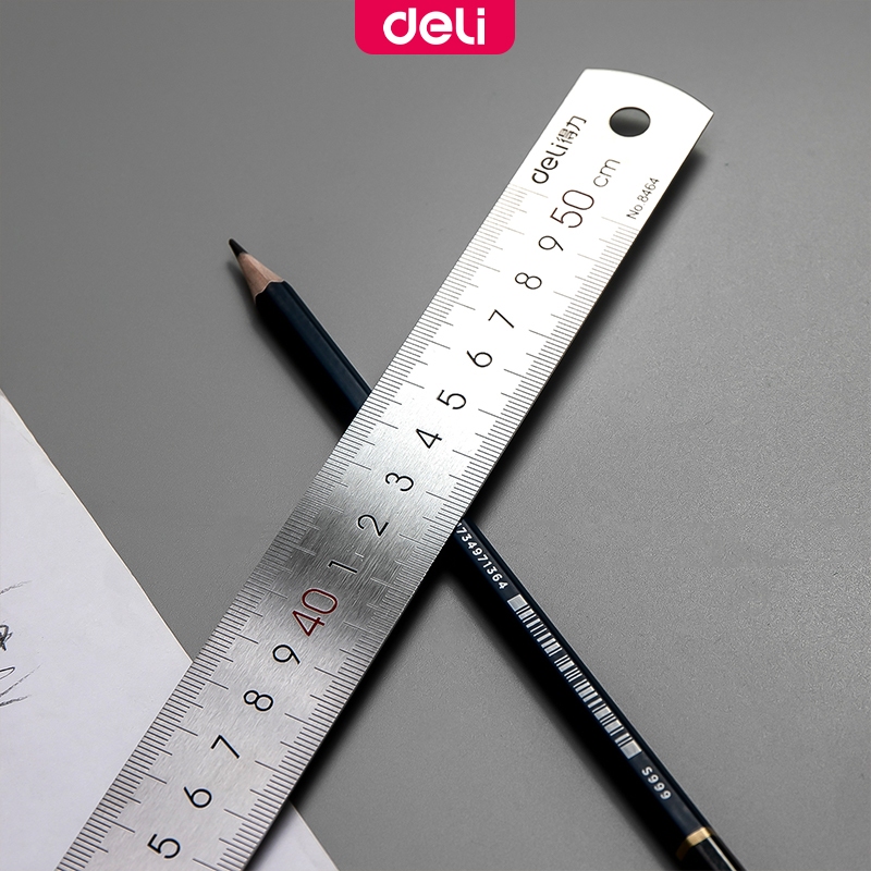 Deli E8464 Steel Ruler 50mm | Shopee Philippines
