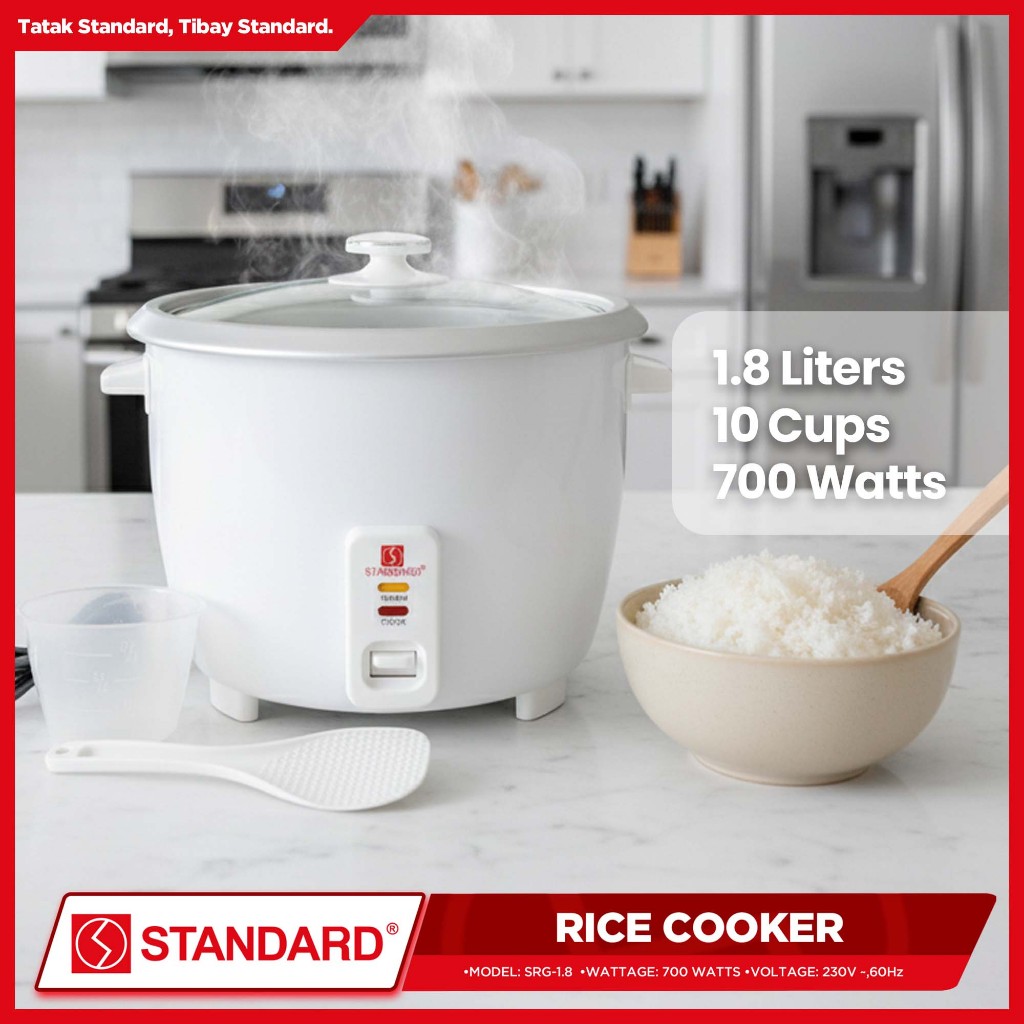 Standard Rice Cooker 1.8L (Plain White) SRG 1.8L | Shopee Philippines