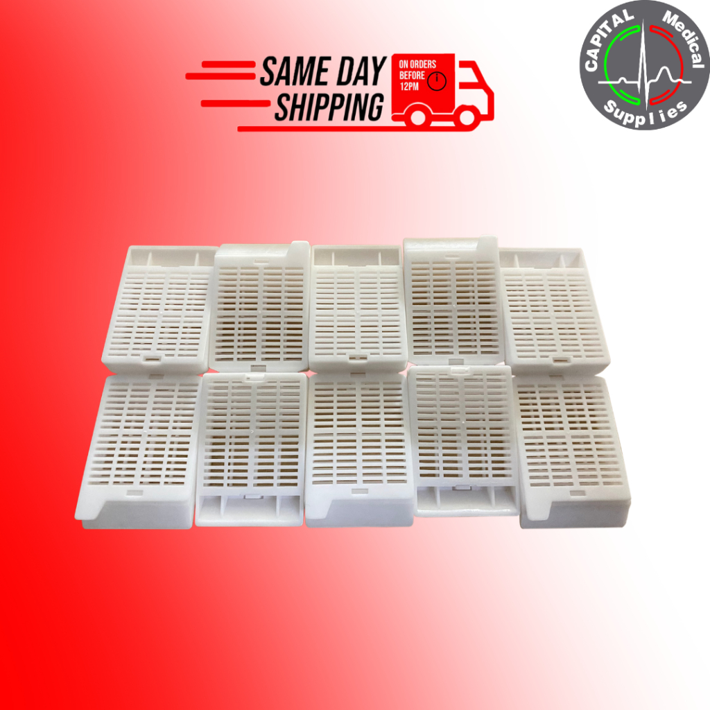 Laboratory Embedding Tissue Cassette Color White with Lid 10 pcs/pack ...