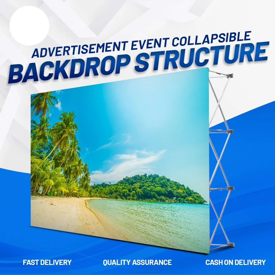 DPS POP UP STRUCTURE BACKDROP DISPLAY STRAIGHT| BANNER FRAME | Shopee ...