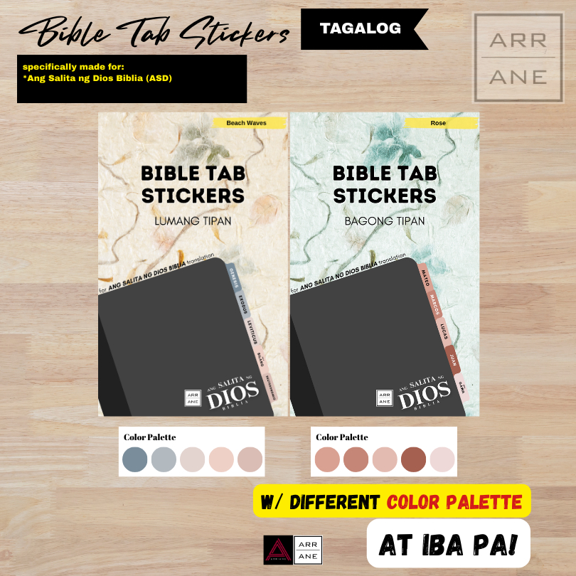 TAGALOG Bible Tabs Bible Index Stickers for ANG SALITA NG DIOS BIBLIA ...