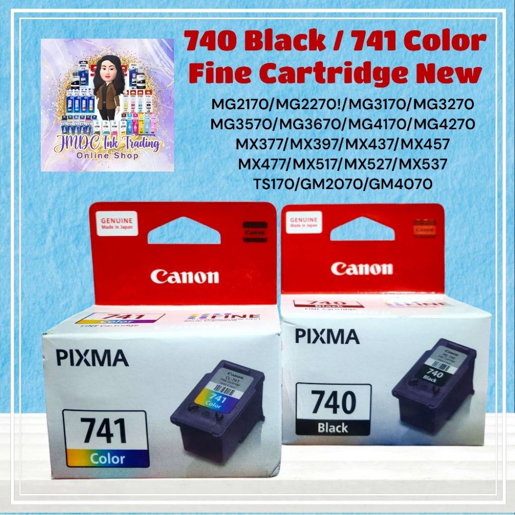 740 Black & 741 Color Canon Pixma Fine Cartridge MG2170/MG2270/MG3170 ...
