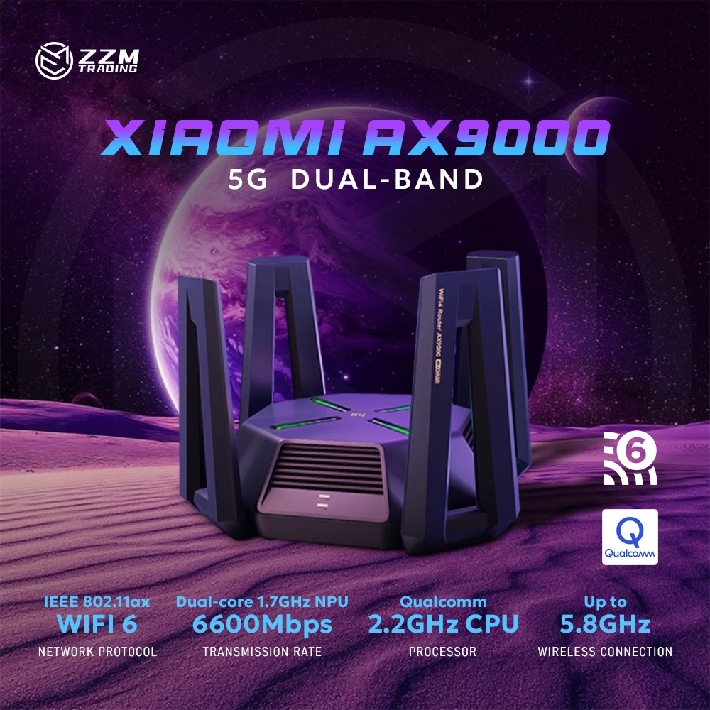 Xiaomi AX9000 5G Router dual-band WIFI6 Qualcomm Processor 9000M ...
