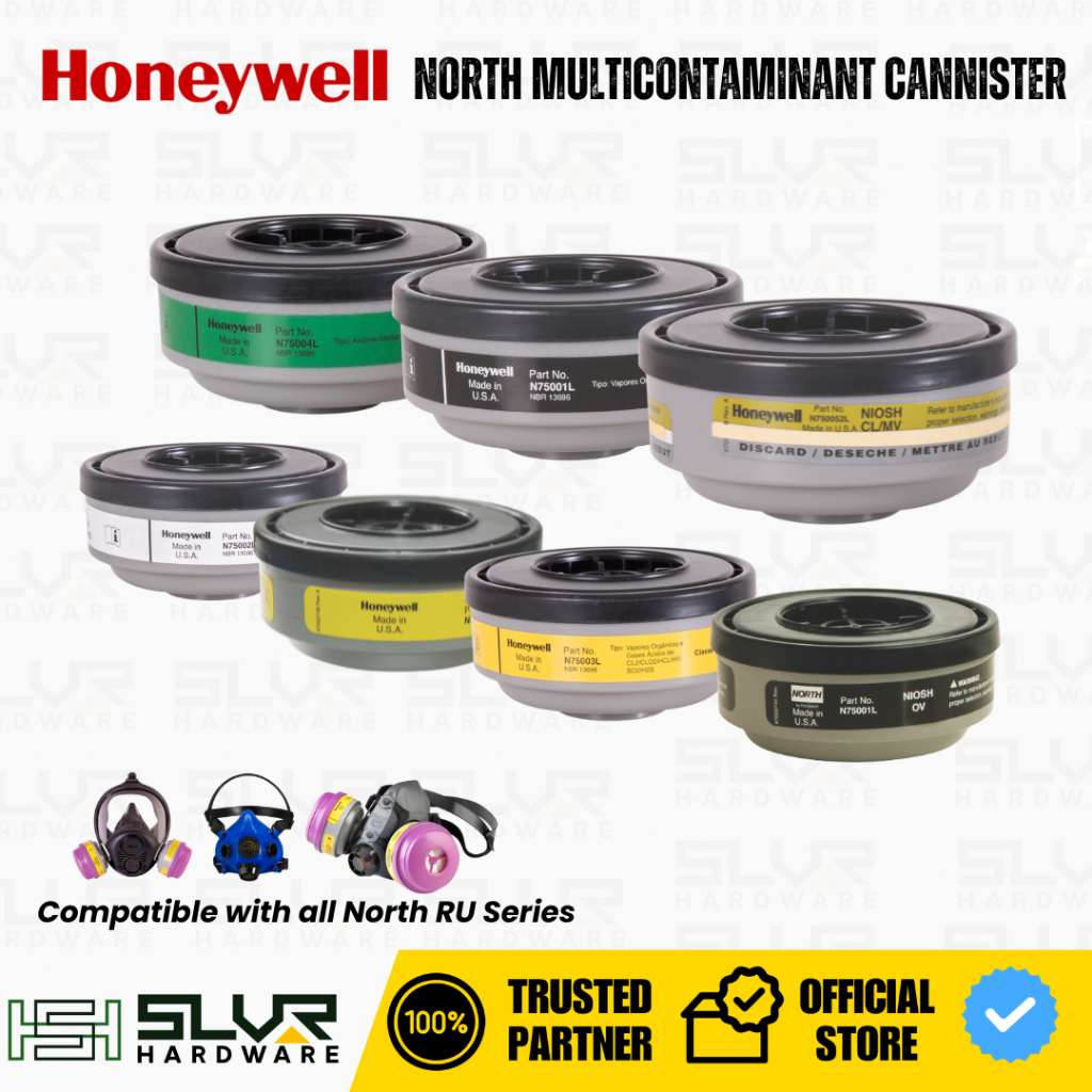 Honeywell - North Respirator Mask Refill Cartridge Cannister for RU ...