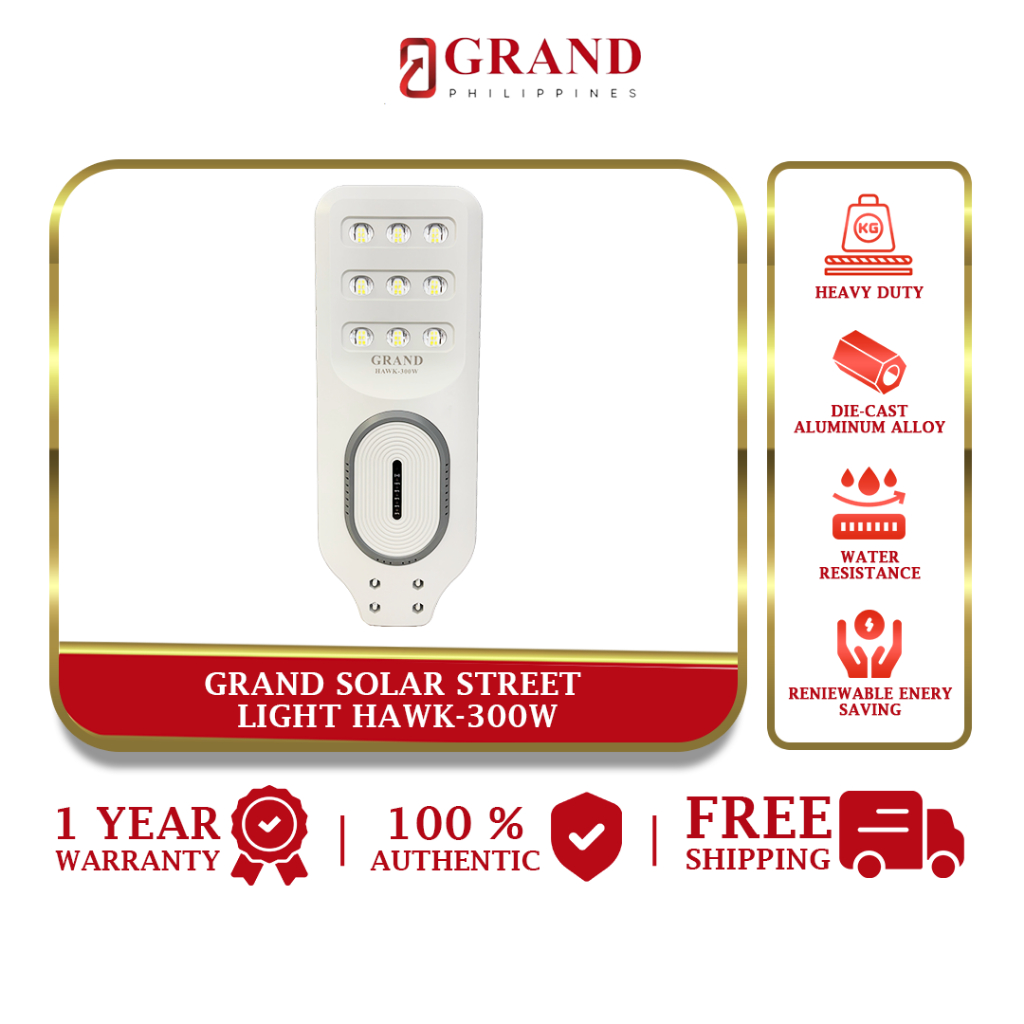 Grand HAWK Solar Street Light 300/400 Watts | Shopee Philippines