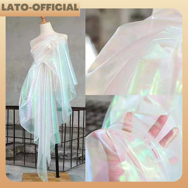 1*1.5M Colorful Laser Tulle Fabric Sewing Mesh Cloth Soft Fabric ...