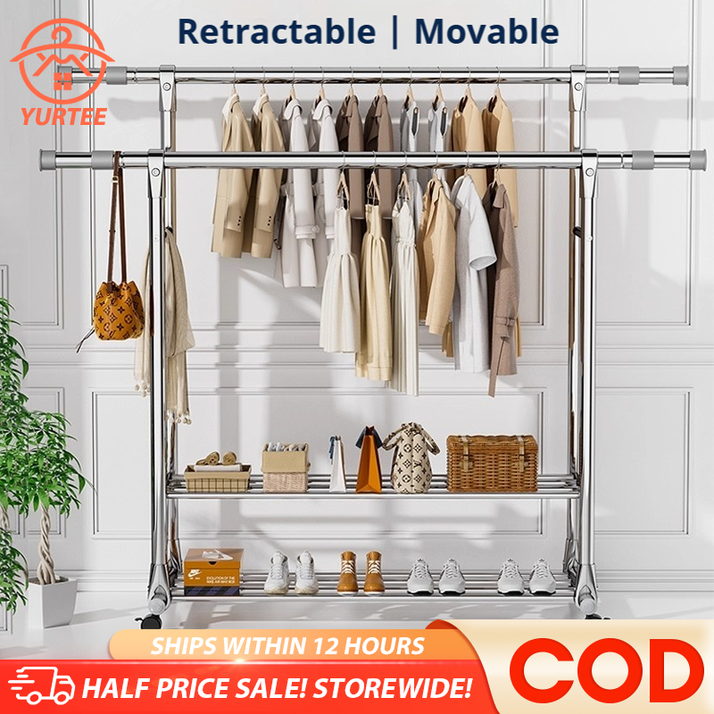 Foldable Sampayan Stainless Steel Clothes Rack Laundry Drying Stand Indoor  Outdoor