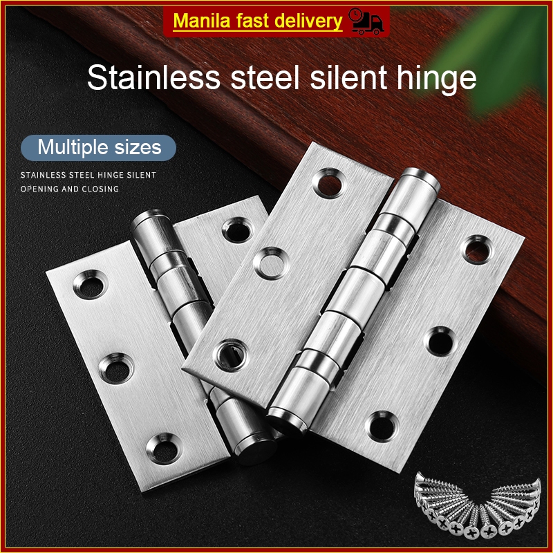 【2pcs 304】Bisagra Door Hinges Stainless Steel Ball Bearing 3x3 3.5x3.5 ...