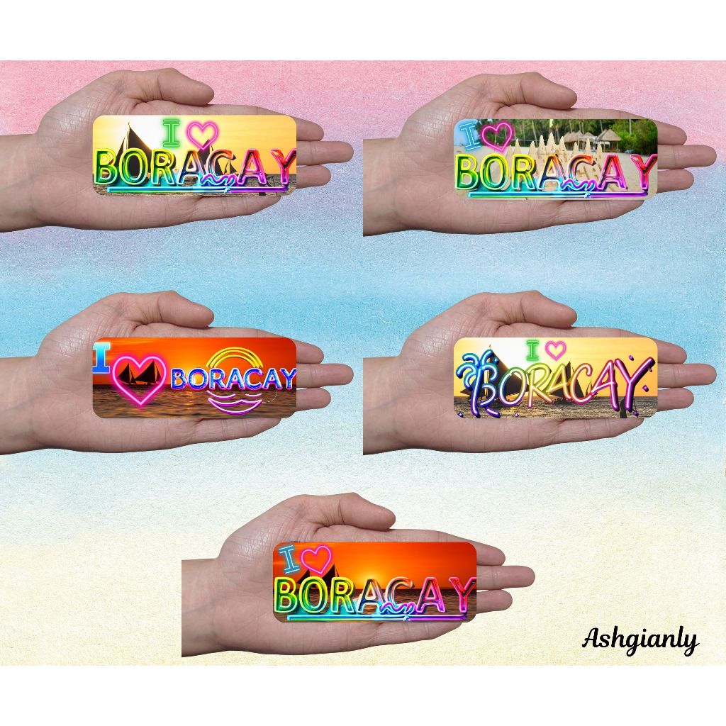 Ashgianly I LOVE BORACAY RECTANGLE RUBBER REF MAGNET SOUVENIR #2 ...