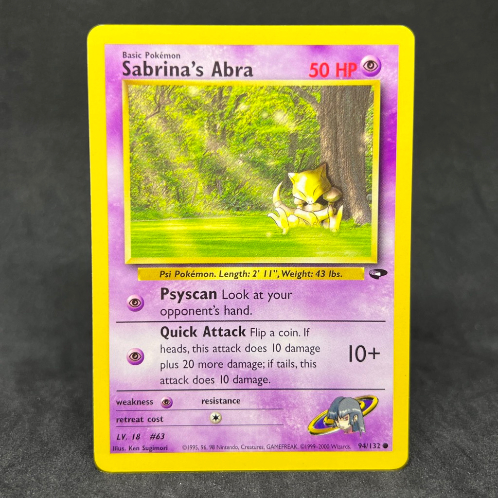 Vintage Pokemon TCG Sabrina's Abra 94/132 2000 Gym Challenge Trading Card  Game | Shopee Philippines