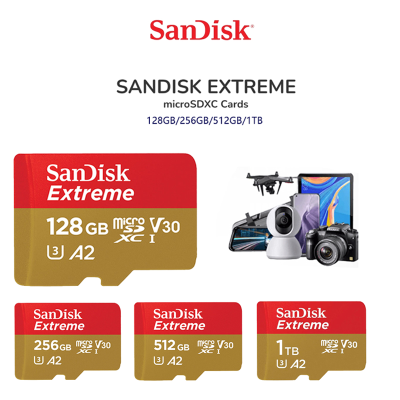 Carte Mémoire CF CompactFlash SanDisk Extreme 128 Go UDMA7 avec une