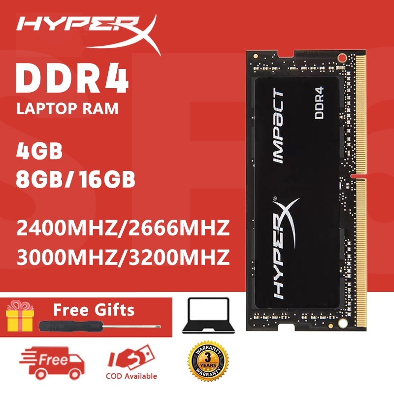 Hyperx Impact Laptop DDR4 RAM 4GB 8GB 16GB 2133Mhz 2400Mhz 2666Mhz ...