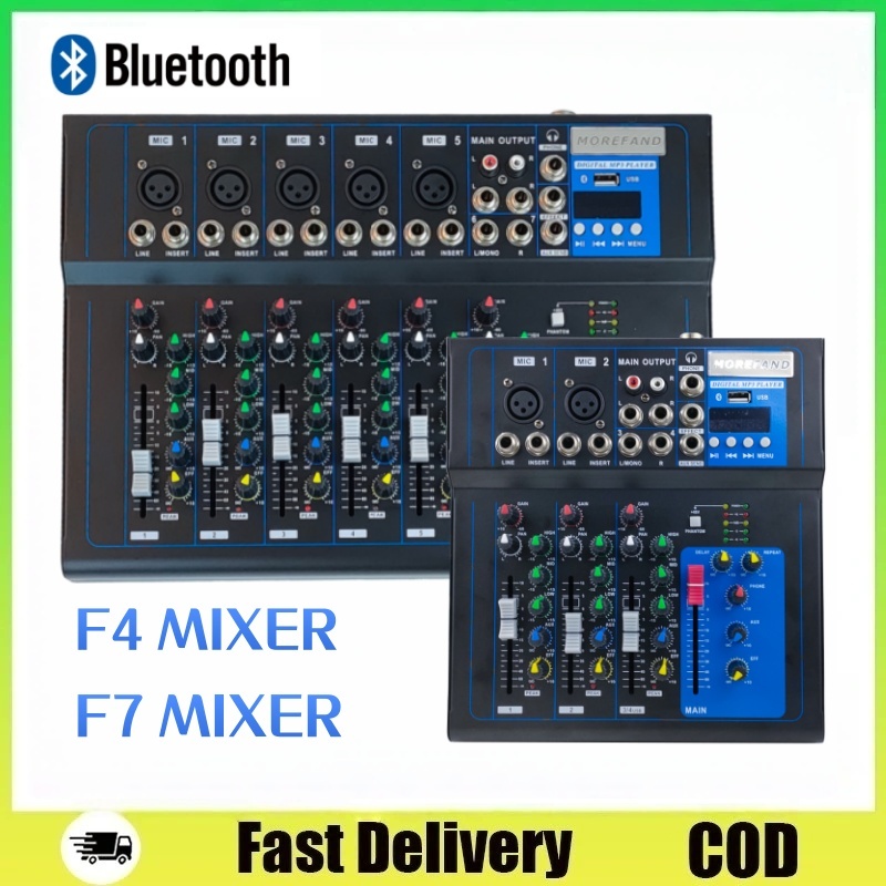 MOREFAND F7/F4 USB professional oudio mixer built-in na EQ 16DSP ...