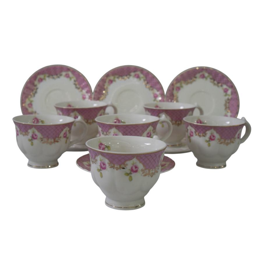 GR 12 Piece Afternoon Tea Set, Pink Imperial | Shopee Philippines