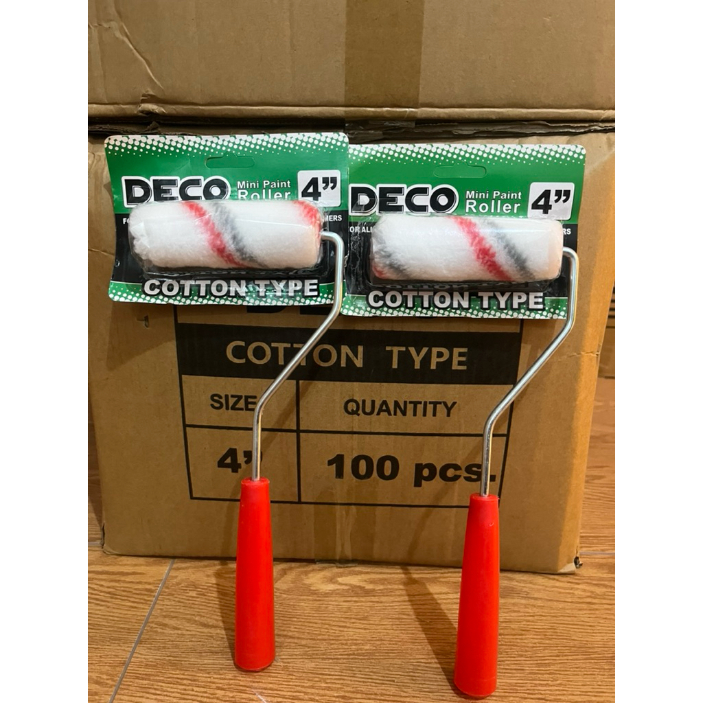 DECO Baby Paint Roller with Handle 4” Cotton per box 100 pieces ...