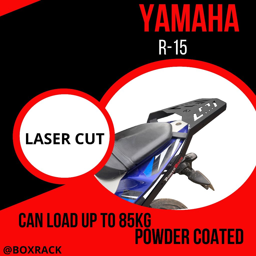 YAMAHA R-15 TOP BOX BRACKET/HEAVY DUTY/ POWDER COATED/ LIFETIME ...
