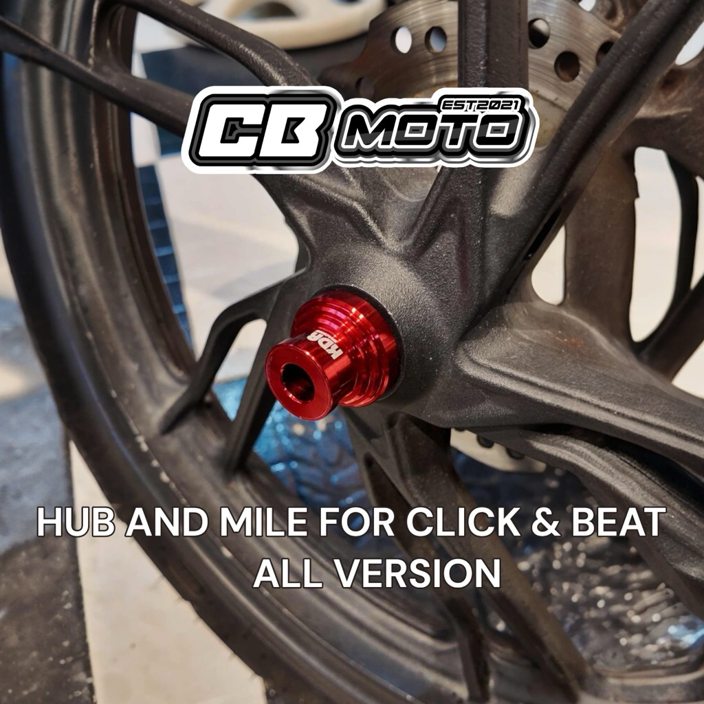 HUB AND MILE / SPACER HUB FOR HONDA CLICK V1 V2 V3 / BEAT FI & CARB KDR ...