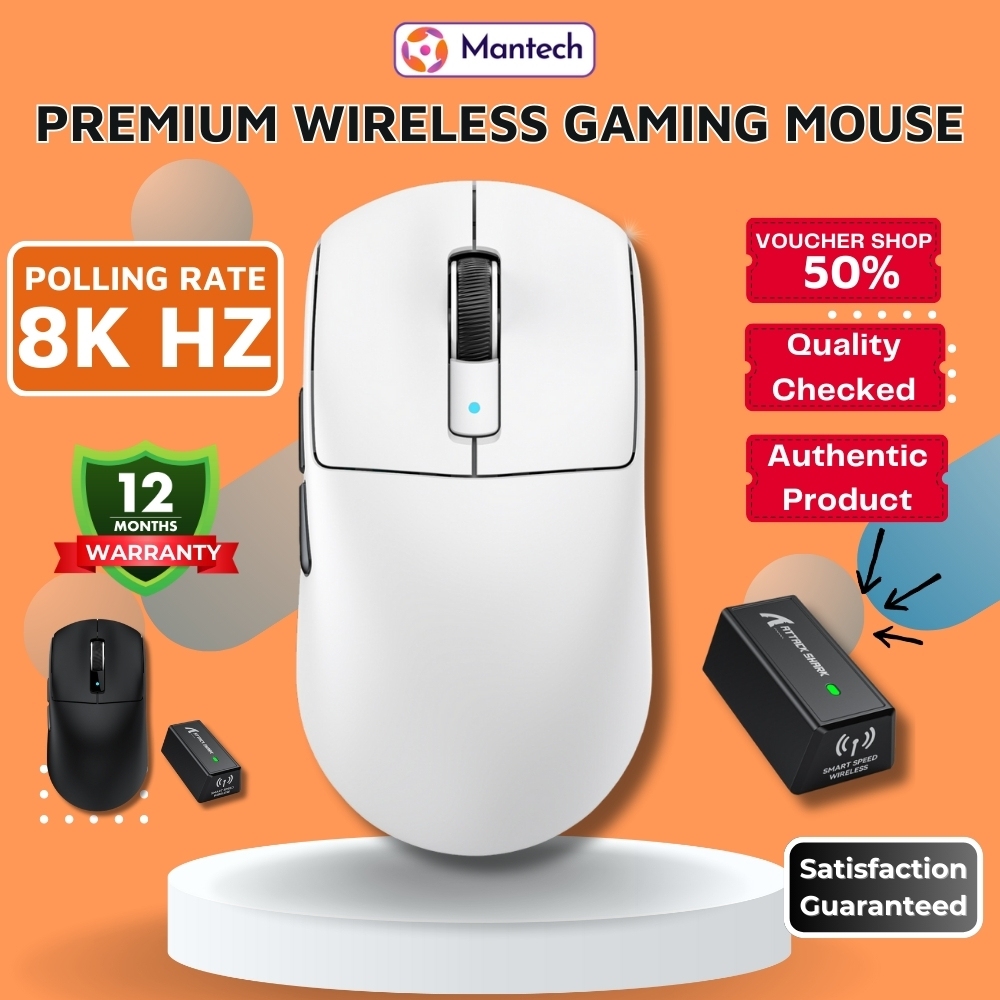 Attack Shark R6 Wireless Ultralight Gaming Mouse 39g 42000 DPI 8000Hz ...